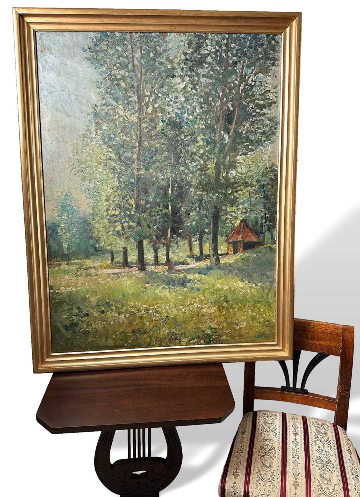 Hallerstede, Ulrich (1899-1968), Ölgemälde Pappeln um 1933 - Bild 2 aus 6