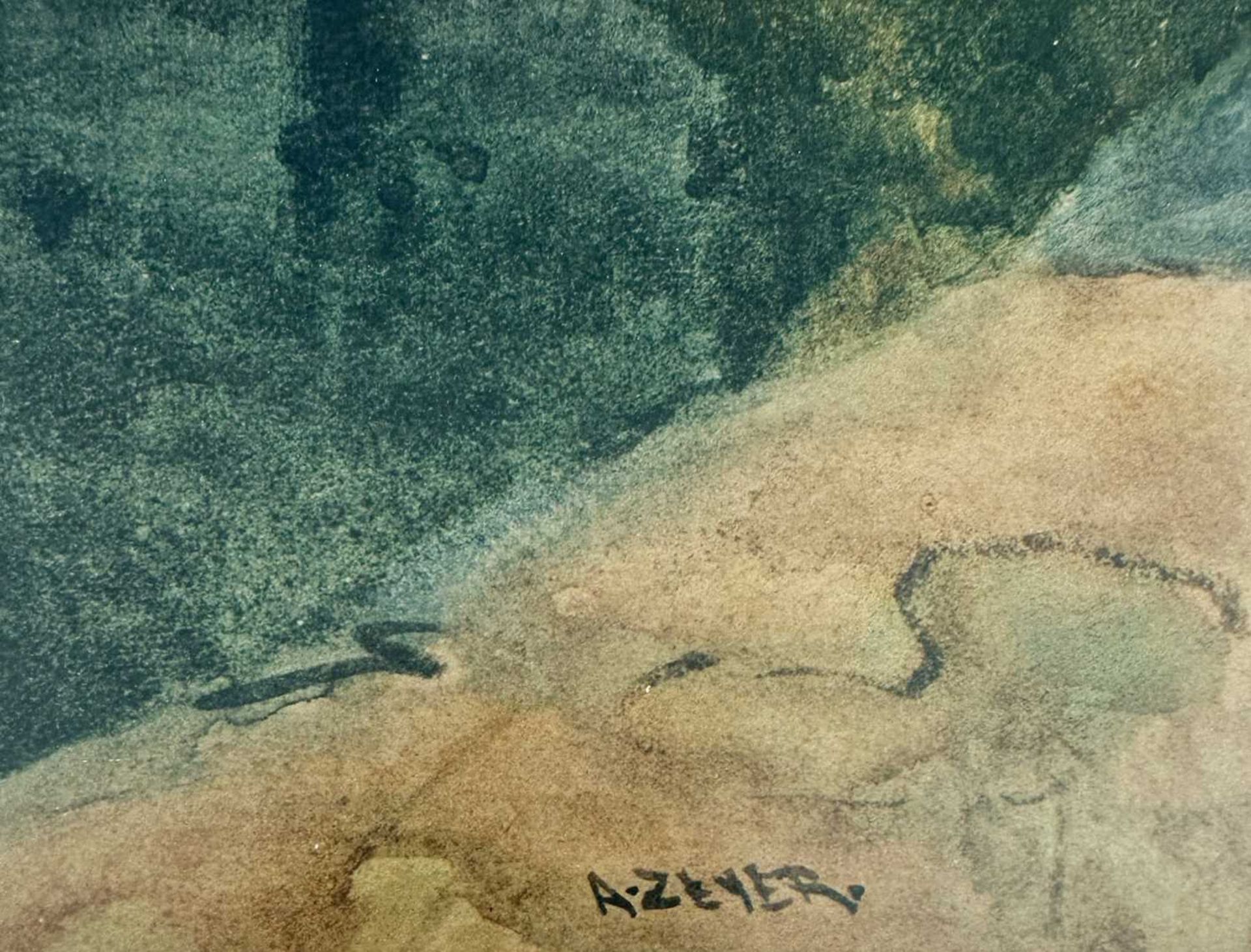 Zeyer, Jan Angelo (1878-1945), Aquarell, Čertovka Kanal in Prag Moldau - Bild 6 aus 7