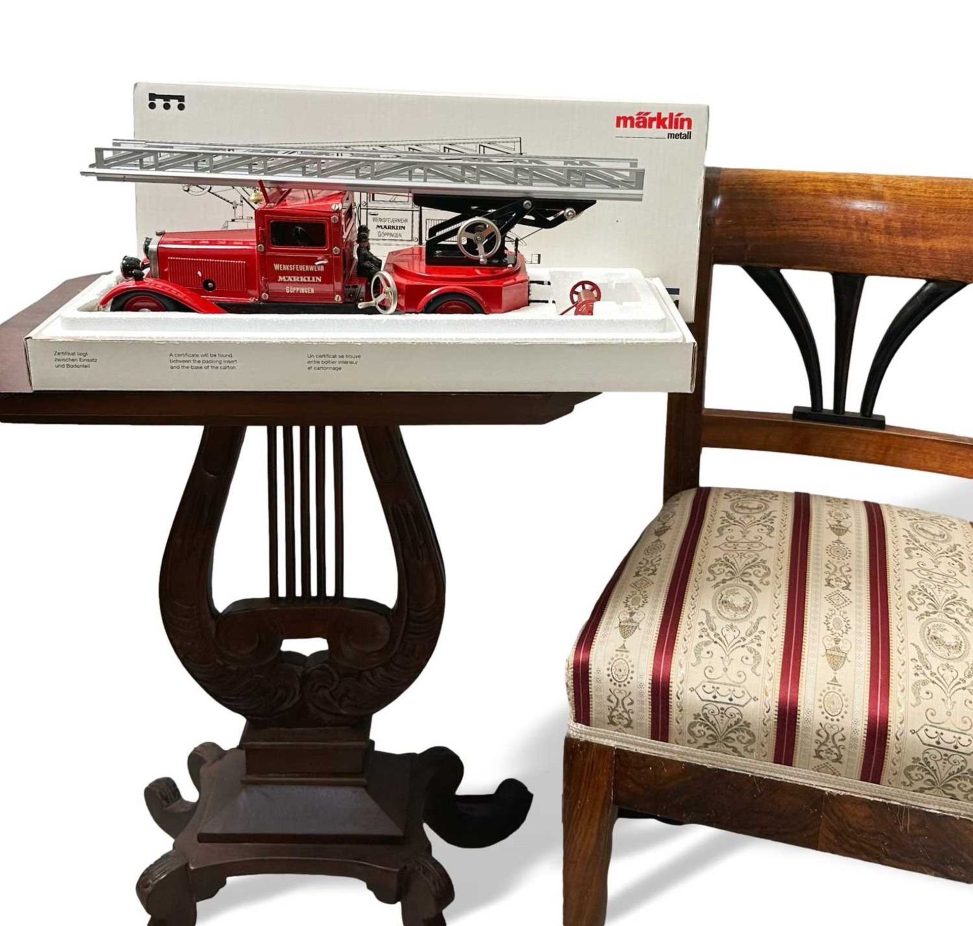 Märklin Metall 1991 Feuerwehrwagen Werksfeuerwehr Göppingen, mit Originalverpackung und Zertifikat - Bild 2 aus 4