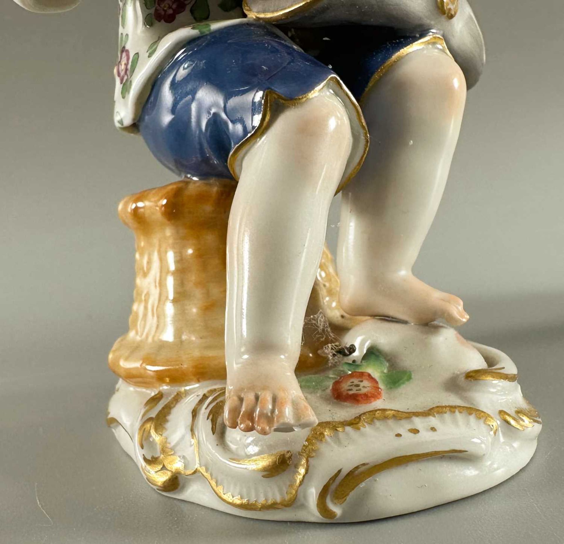 Kaendler, Johann Joachim (1706-1775) Entwurf, Meissen 2x Porzellan Figur Gärtner dazu 1x Rudolstadt - Bild 8 aus 13
