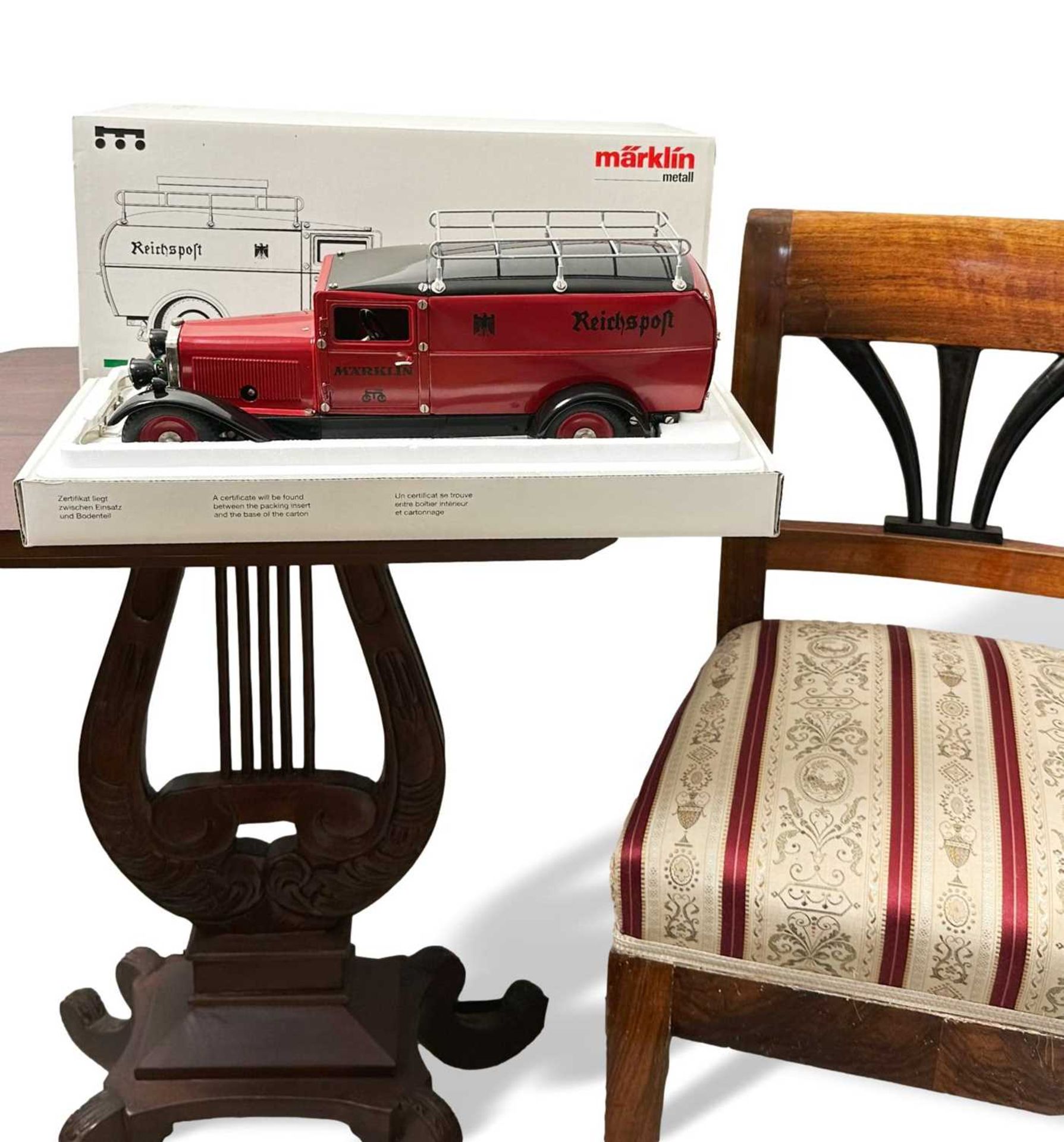 Märklin Metall 1989 Reichspostwagen Reichspost, mit Originalverpackung, Zertifikat und Telefonkarte - Bild 2 aus 4