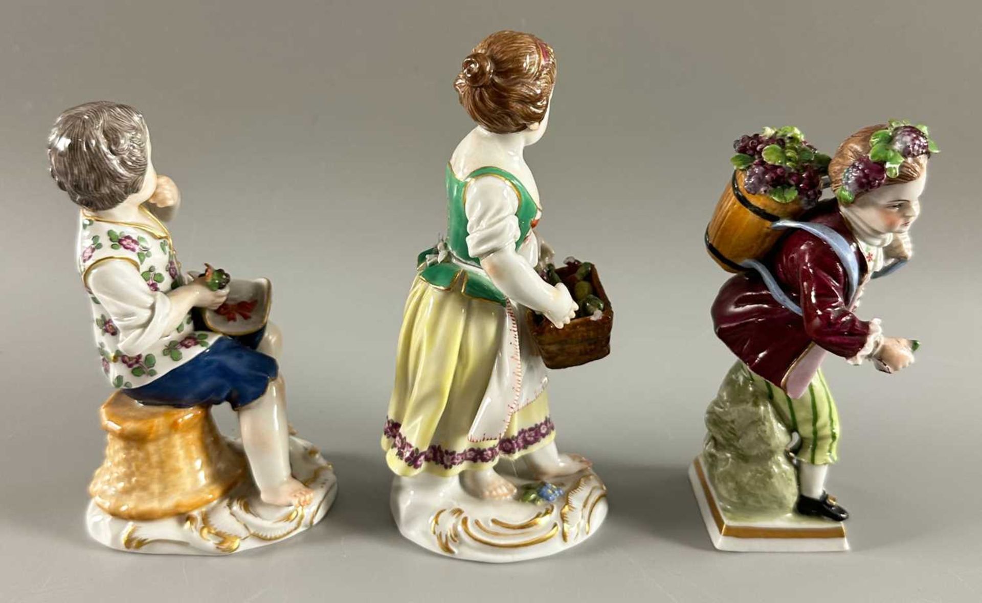 Kaendler, Johann Joachim (1706-1775) Entwurf, Meissen 2x Porzellan Figur Gärtner dazu 1x Rudolstadt - Bild 10 aus 13