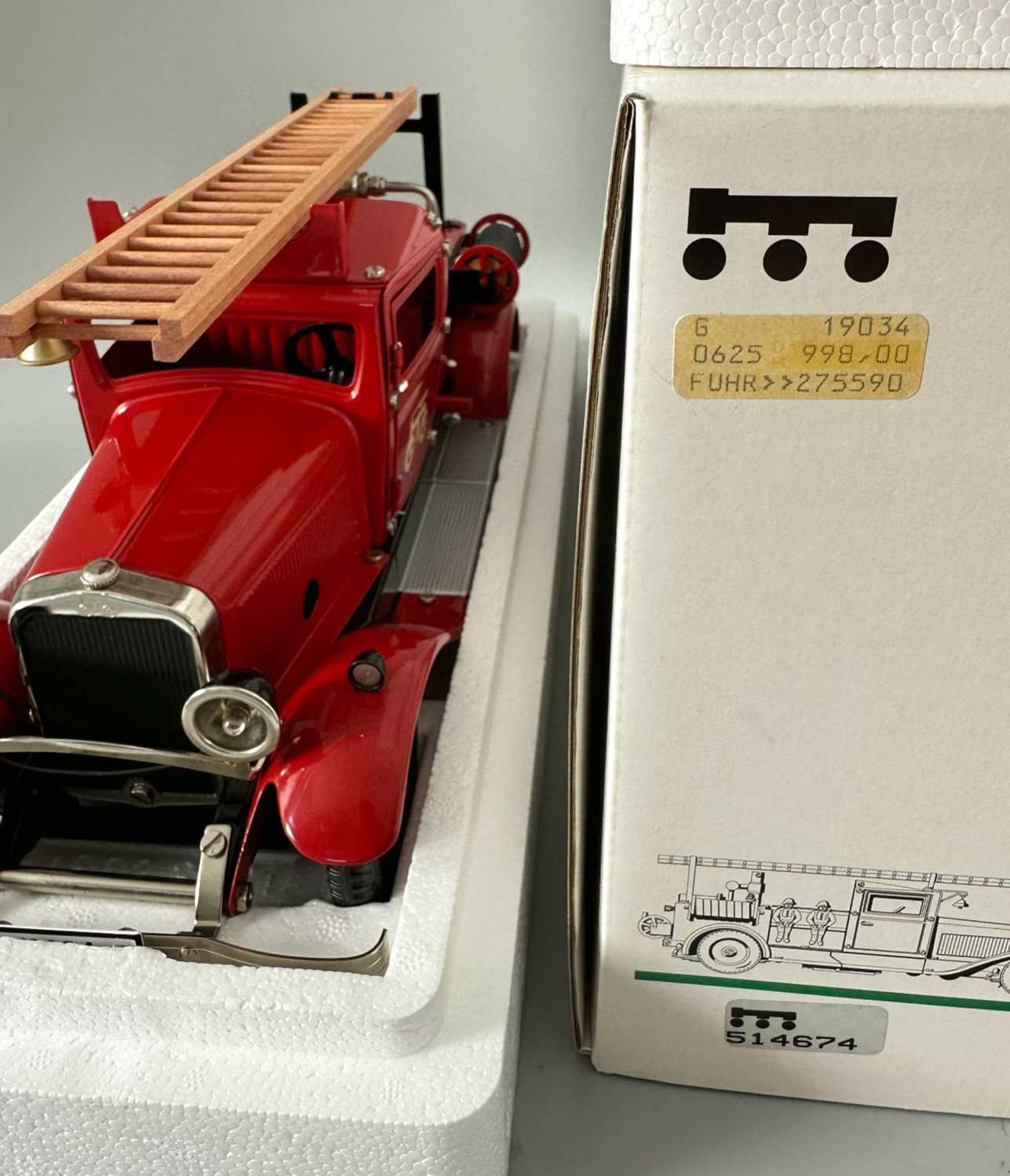 Märklin Metall 19034 Feuerwehr Löschfahrzeug, mit Originalverpackung und Zertifikat - Bild 4 aus 5