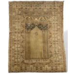 Teppich Gebetsteppich Mehrab, wohl Kayseri Türkei älter, ca. 195cm x 153cm