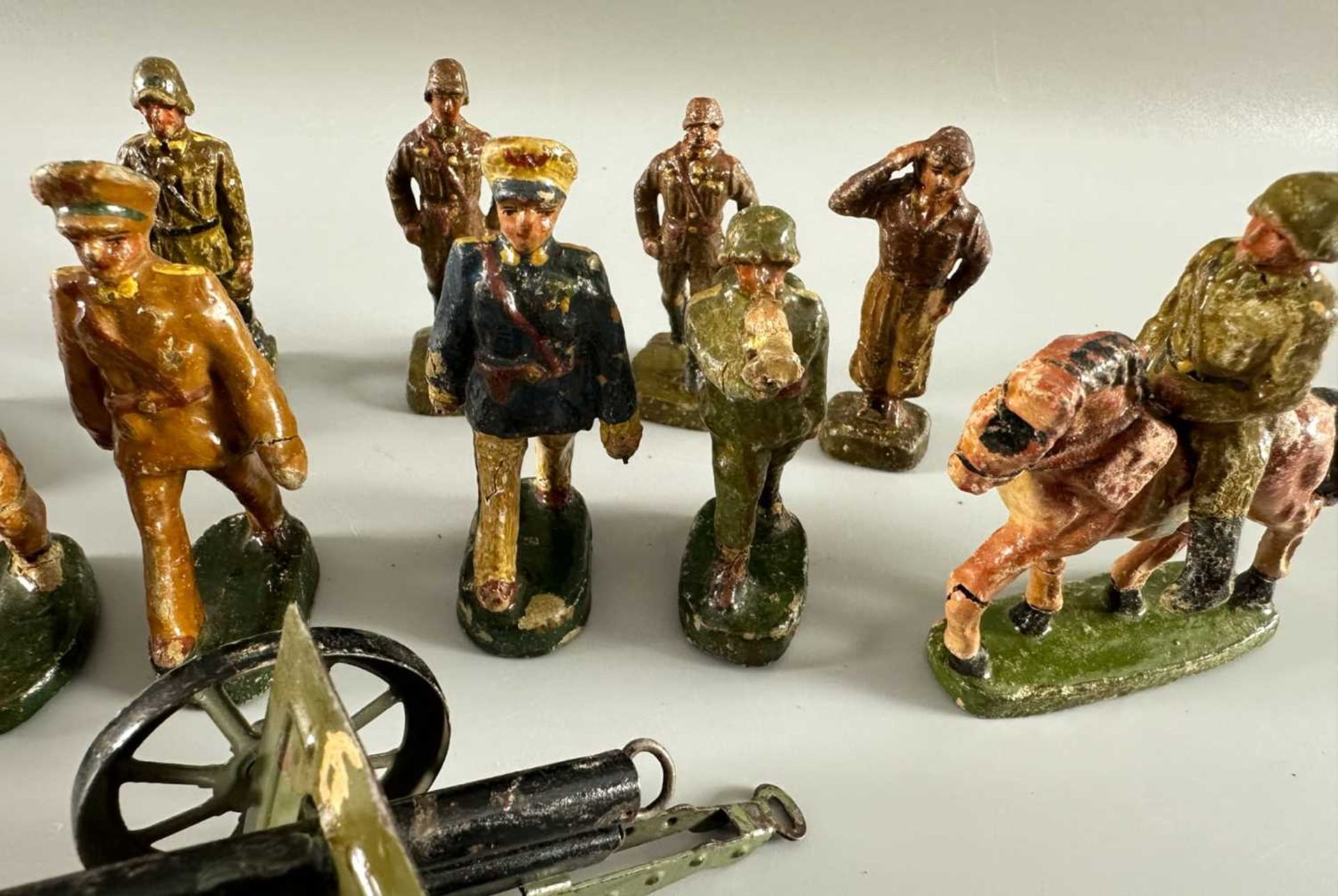 Konvolut alte Masse Soldaten wohl Ungarn, insgesamt 11 Stück, dazu Kanone - Bild 4 aus 7