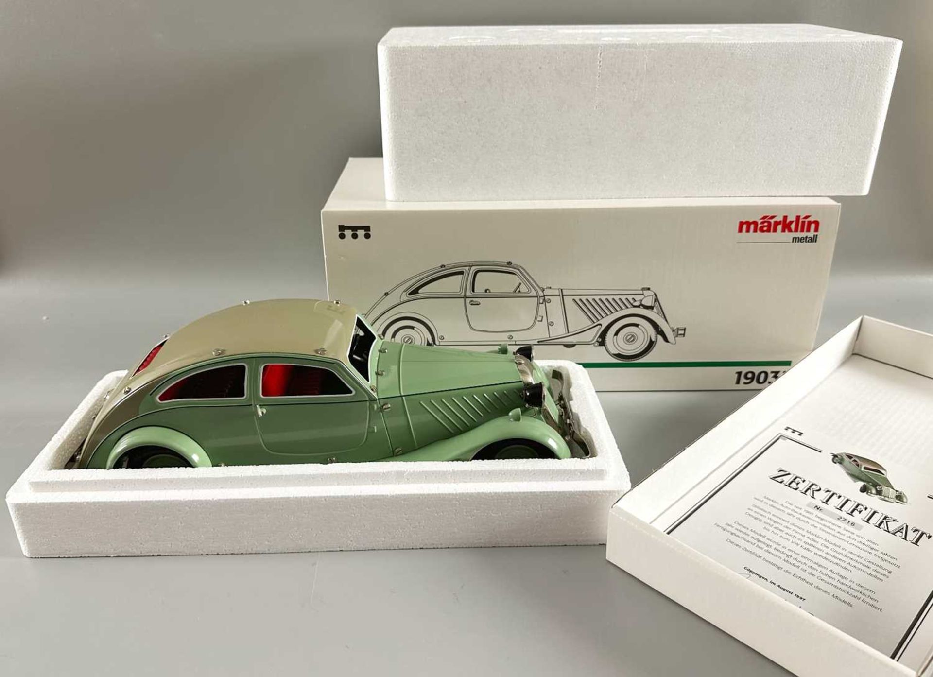Märklin Metall 19031 Stromlinien Limousine, mit Originalverpackung und Zertifikat - Bild 3 aus 5