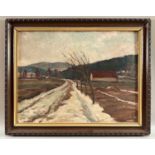 Unleserlich signiert Cisar, Ölgemälde Landschaft Tmavá, wohl tschechisch oder slowakisch