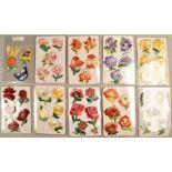 85 Blüten- und Schmetterlings-Stickereien 1920er/1930er