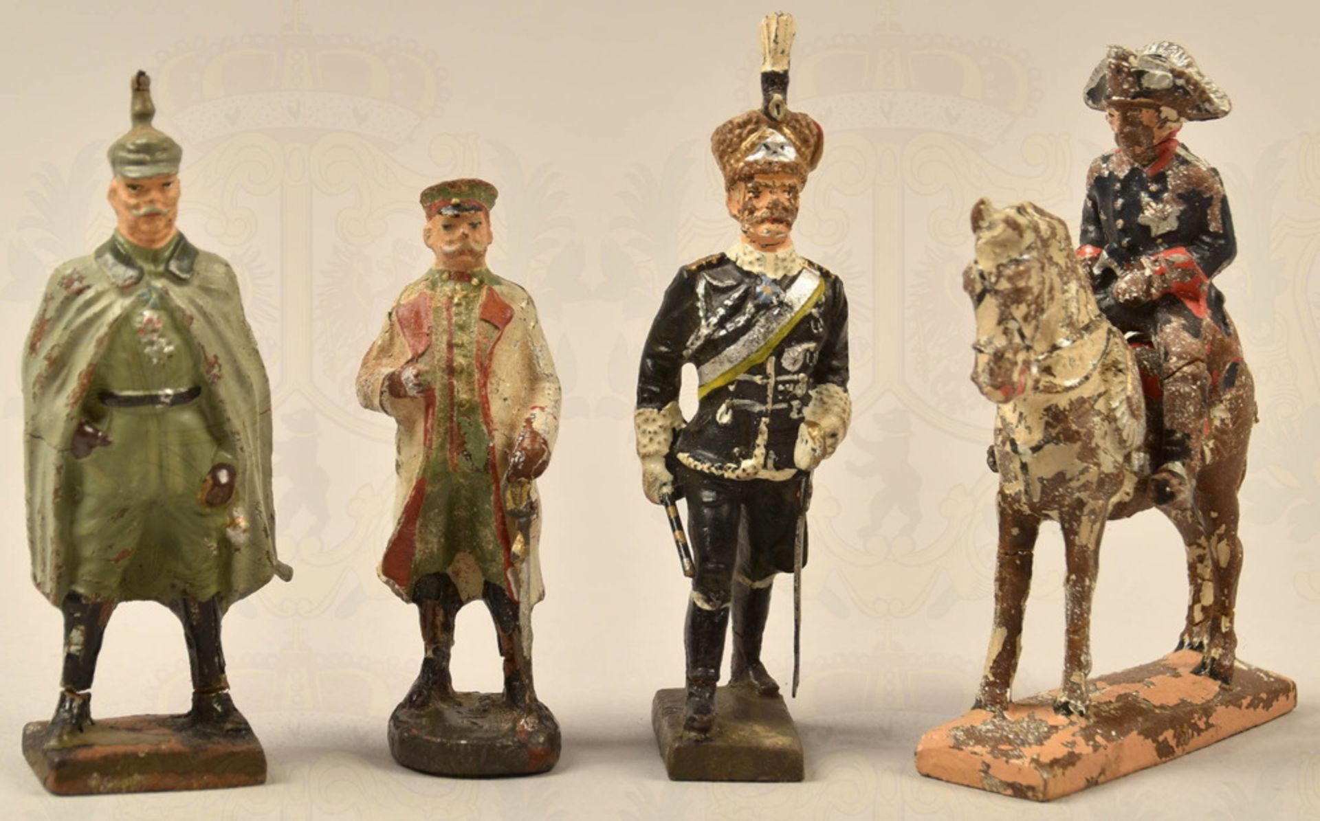 4 toy figures German military commanders
