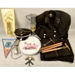 Grouping of uniform and memorabilia of a SDAG Wismut miner