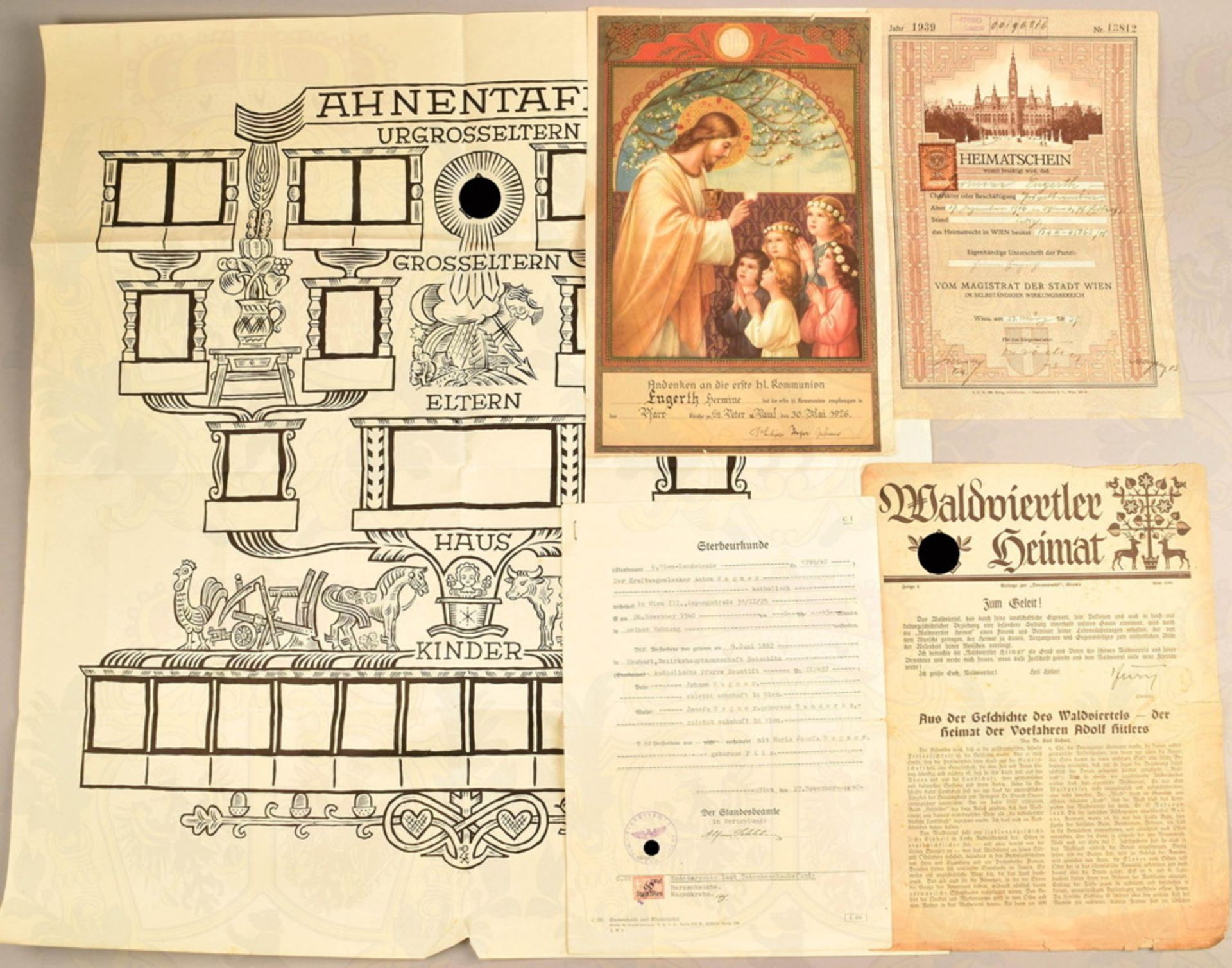 Genealogical tables and posters