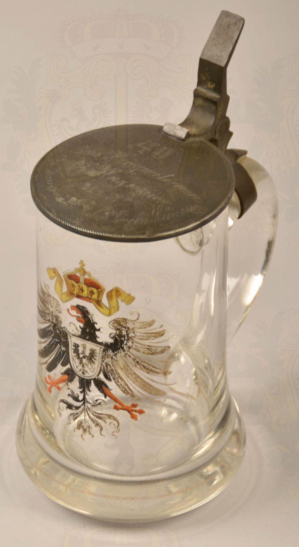 Jubiläums-Bierglas 1911 Kriegsveteran Französischer Krieg