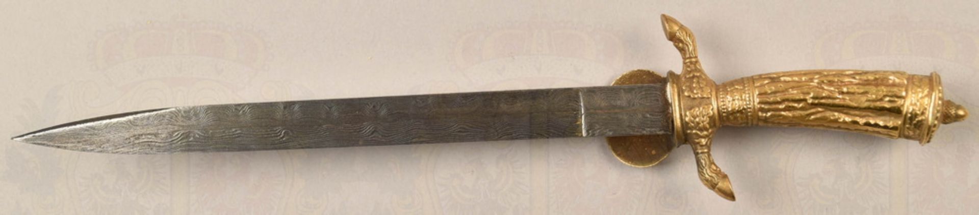 Miniature hunting knife with damask blade - Image 3 of 6