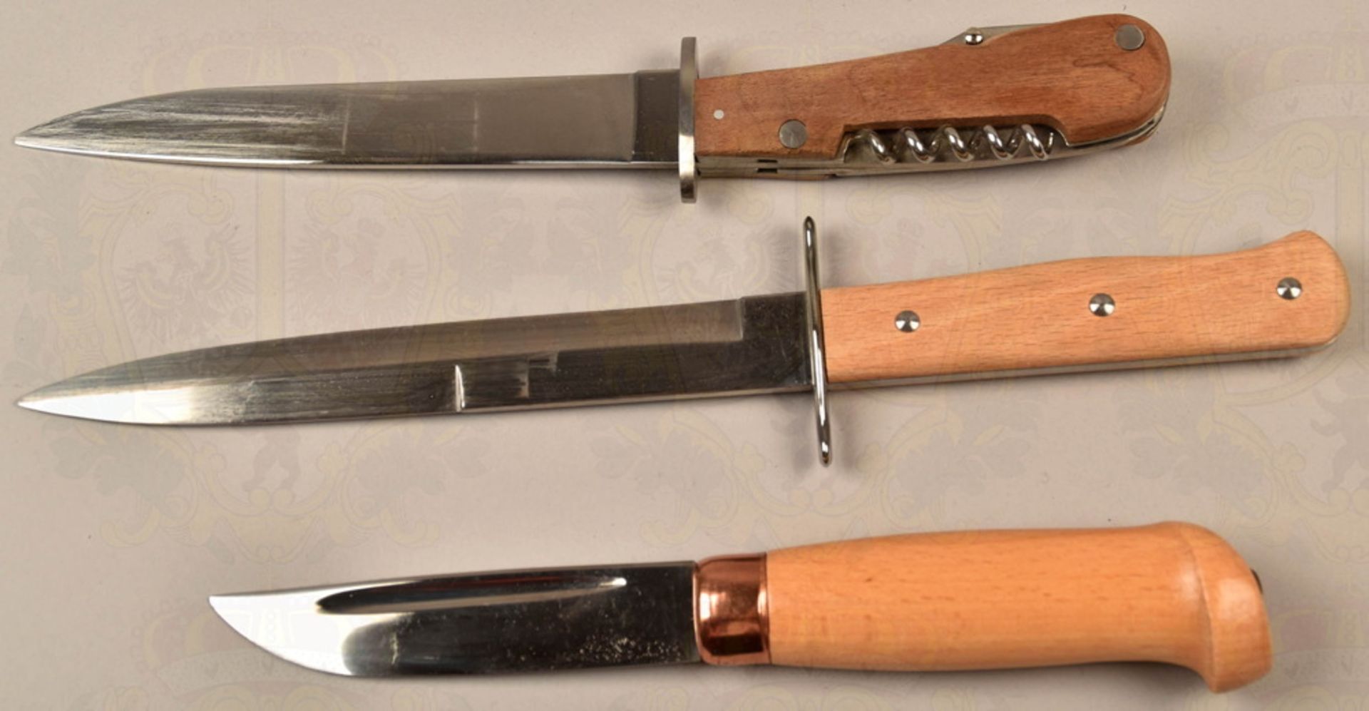 2 Kampfmesser und 1 Finnmesser - Bild 2 aus 2