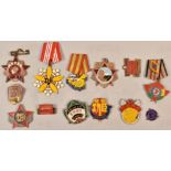 12 military orders and badges Peoples Republic of China