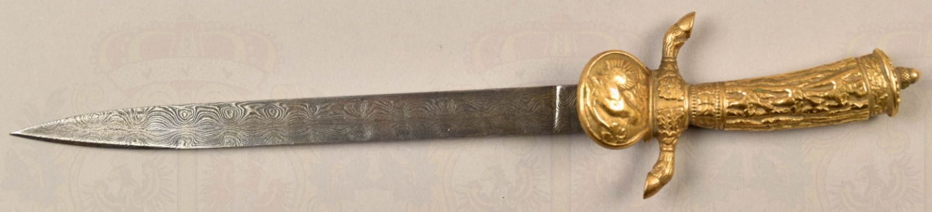 Miniature hunting knife with damask blade - Image 2 of 6