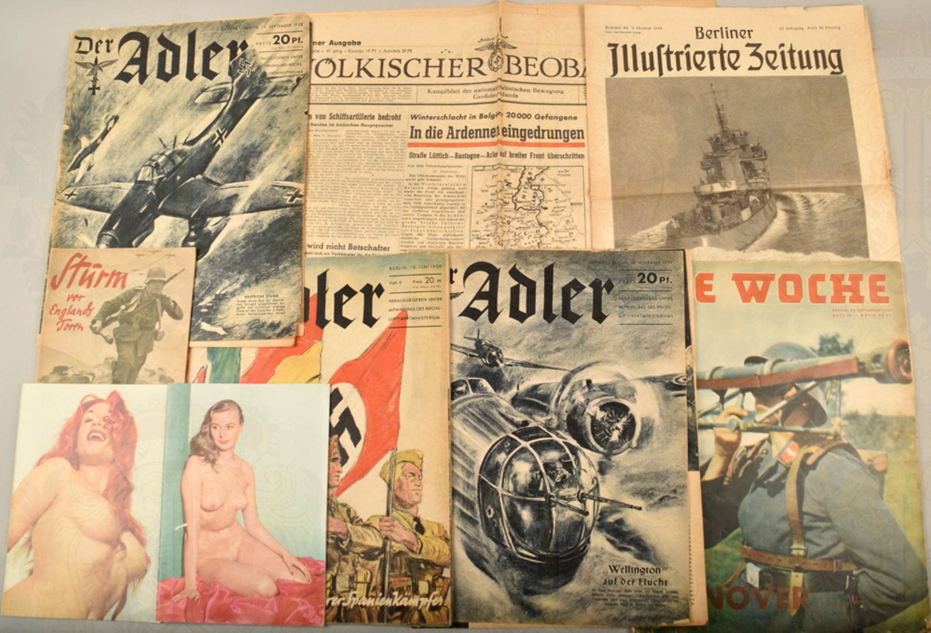Collection of Third Reich and wartime newspapers/documents - Image 3 of 3