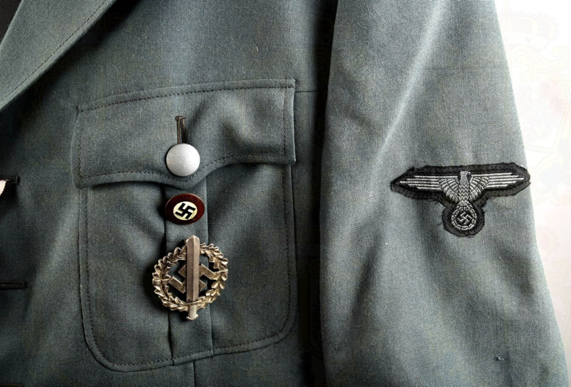 Uniformrock Untersturmführer der Artillerie Schutzstaffel - Bild 5 aus 7