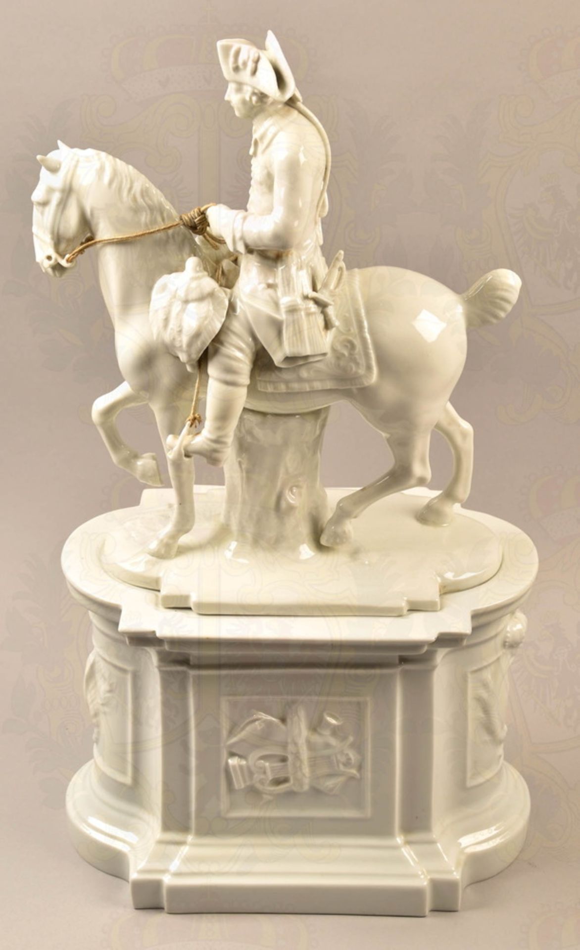 Porcelain equestrian statuette Frederick the Great - Image 3 of 6