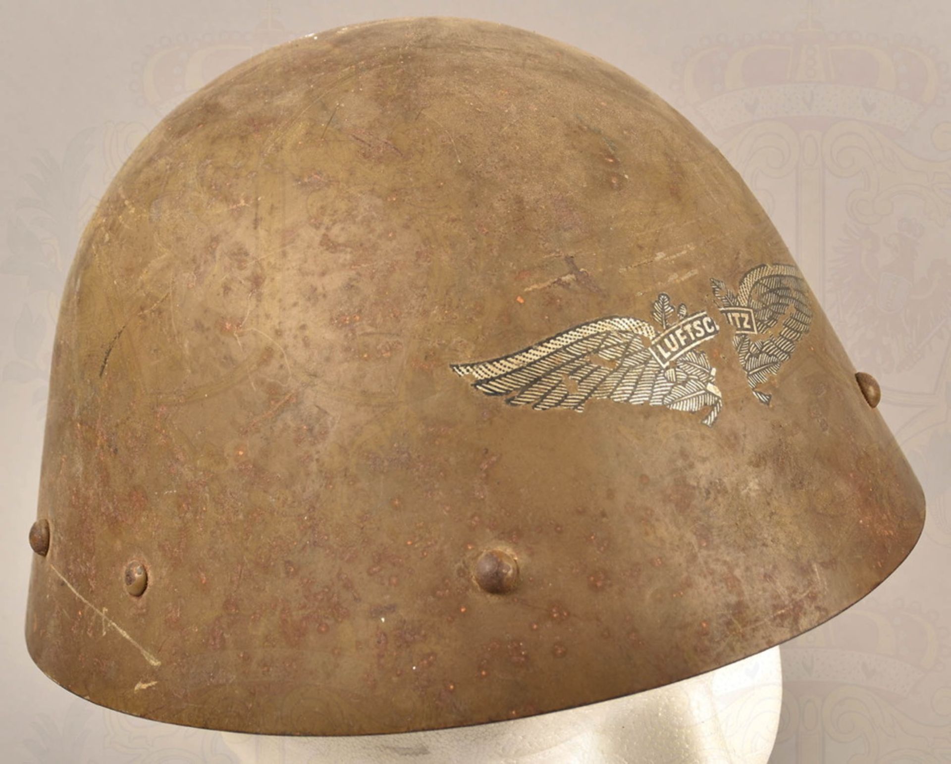 Steel helmet Air Raid Precaution WWII - Image 3 of 4