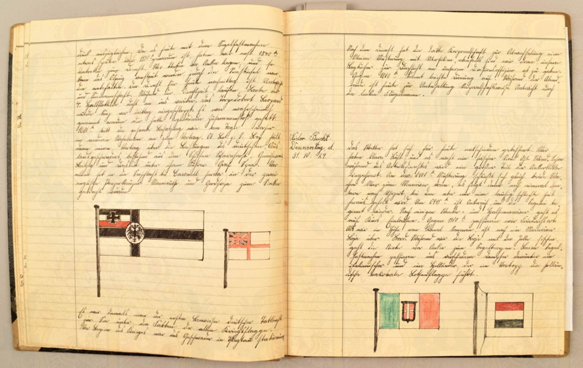 Logbuch/Tagebuch eines Obermatrosen Segelschulschiff Niobe 1929 - Bild 3 aus 5
