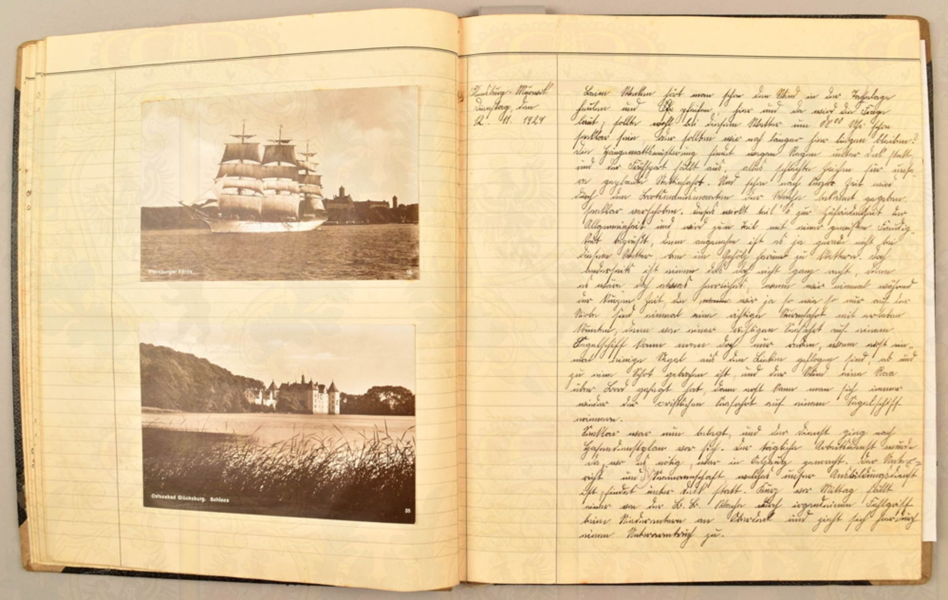 Logbuch/Tagebuch eines Obermatrosen Segelschulschiff Niobe 1929 - Bild 4 aus 5