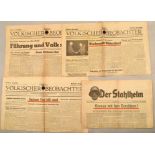 3 issues of newspaper Völkischer Beobachter 1944/1945