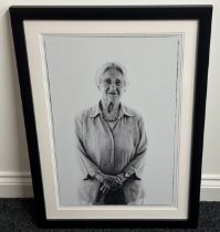 Framed Portrait Photograph of Joan Walker. Overall size including frame 76cm x 56cm. This is her