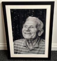 Framed Portrait photograph of Charlie Dean. Overall size 76cm x 56cm. This is his story: "A few days