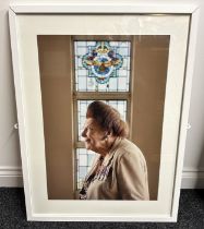 Framed Colour Portrait Photograph of D-Day Veteran Elizabeth Nelson. Overall size including frame