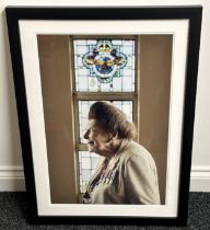 Framed Colour Portrait Photograph of Elizabeth Nelson. Overall size including frame 76cm x 56cm.