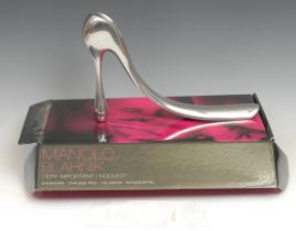 A Manolo Blahnik for Habitat, Very Important Product cast aluminium stylised shoehorn, as an