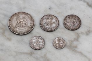 Coins - A set of Edward VII (1901-1910) silver Maundy money, 1908, 4D, 3D, 2D and 1D; an Edward