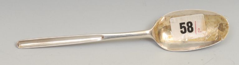 A George II silver fancy-back marrow spoon, 20cm long, London 1741 Provenance: Christie's, 26th