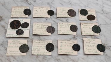 Coins - Romano-British, a collection of Roman coins discovered at Stanley, near Wakefield