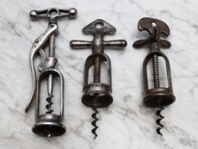 Helixophilia - an early 20th century French nickel plated single-lever mechanical cork screw, Le