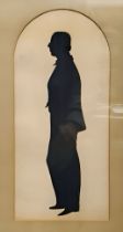 English School (19th century), a portrait silhouette of a dandified gentleman, possibly Oscar Wilde,