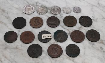 Tokens - A Newark silver token, town hall, 1 shilling, 1811; a Hull silver token, for Rudston and