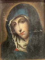 Continental School (18th century) The Virgin oil on oak panel, 26cm x 19.5cm