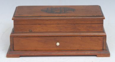 A late 19th century transfer printed desk top writing companion, by Hogarth & Hayes, Keswick,