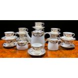 A Royal Crown Derby Majesty tea service for twelve, comprising teapot, sucrier and cover, cream jug,