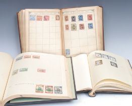 Stamps - three stamp albums, one Lincoln album, 12th Edition, unpicked, average condition; one spare