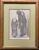 L.S. Lowry, after, by Henry Dom galleries, Family discussions, limited edition number 145 of 850,