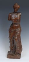 After the Antique, a softwood carving, Venus de Milo, in the Grand Tour taste, 49.5cm high