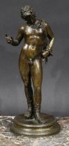 Italian Grand Tour School (19th century), a bronze, Narcissus, after the Antique, 28.5cm high