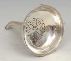 A George III silver wine funnel, 12cm long, London 1789, 68g