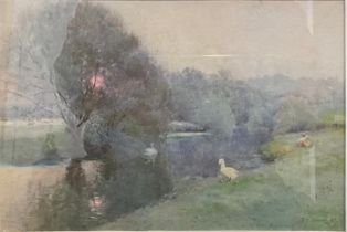 Thomas MacKay (1851-1920) In The Morning, signed, dated 97, watercolour, 21cm x 31.5cm