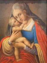 Continental School (19th century) Madonna and Child oil on canvas, 48cm x 36cm