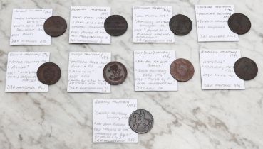 Tokens - A Monmouth halfpenny, 1795, James Powell, Wine and Brandy Merchant, edge - Payable at