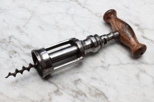 Helixophilia - a 19th century German Freidrich Kummer patent mechanical corkscrew, turned handle,